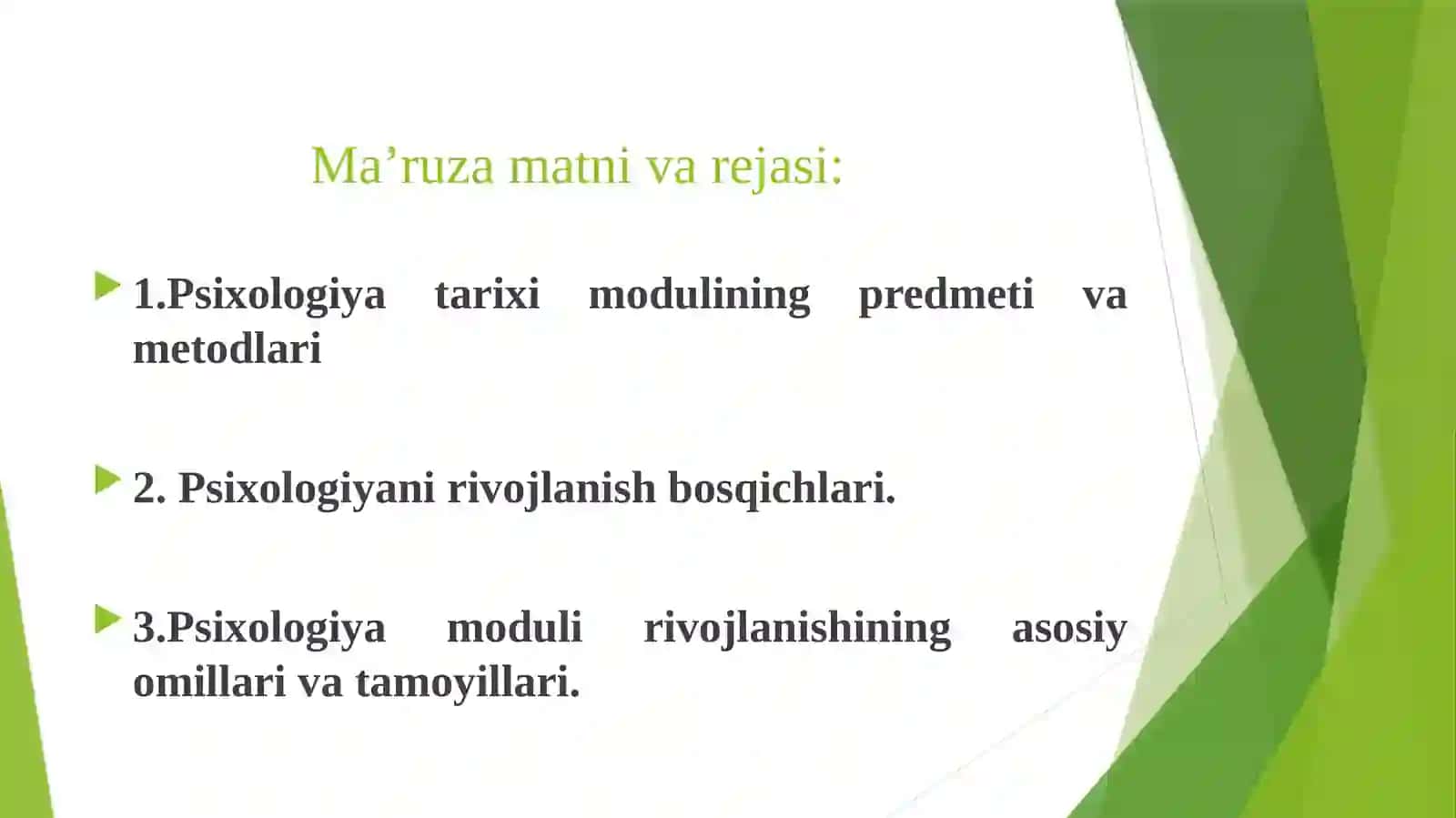Psixologiya tarixiga kirish 2