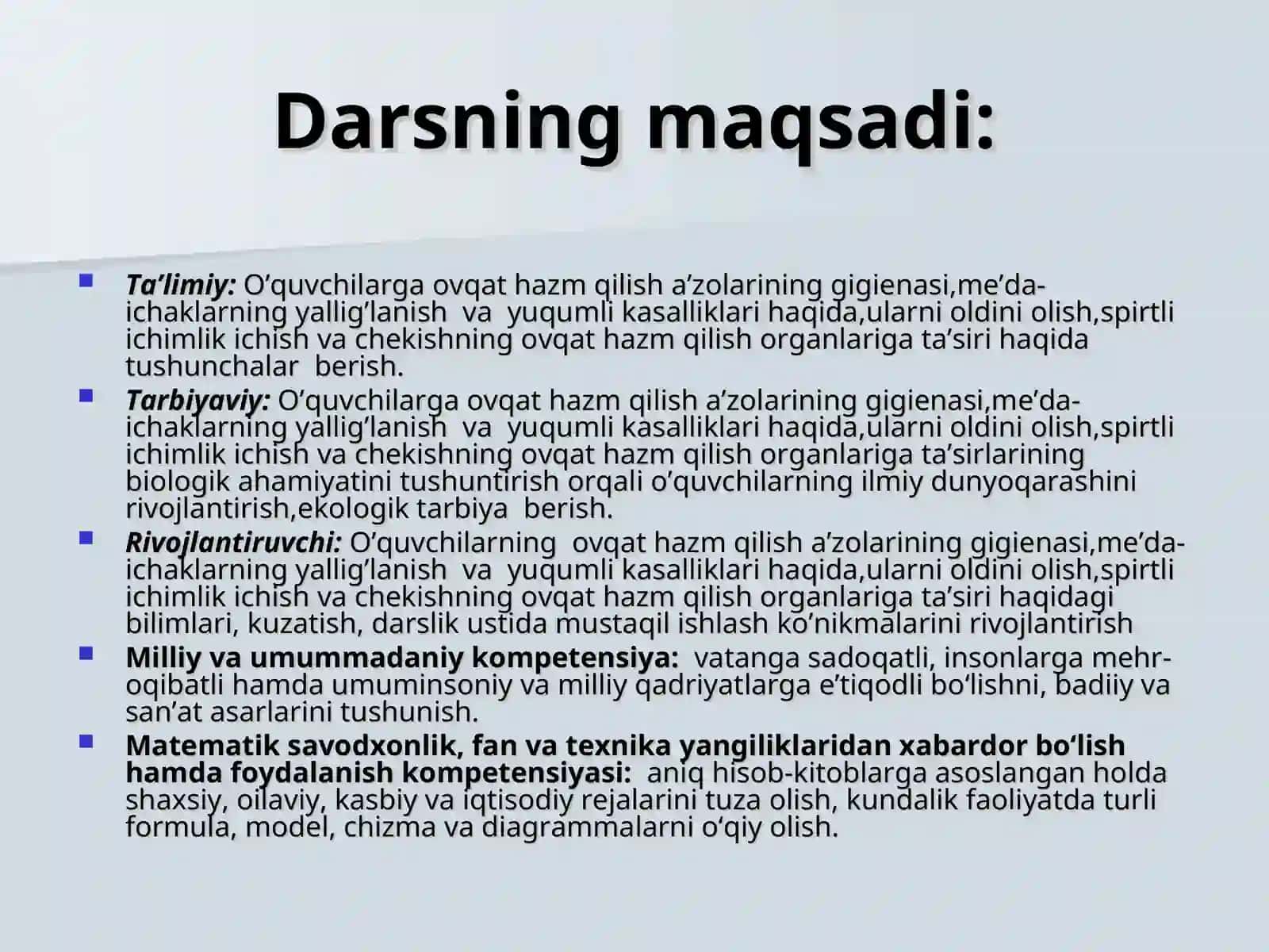 Ovqat hazm qilishning boshqarilishi va oshqozon ichak kasalliklari 2