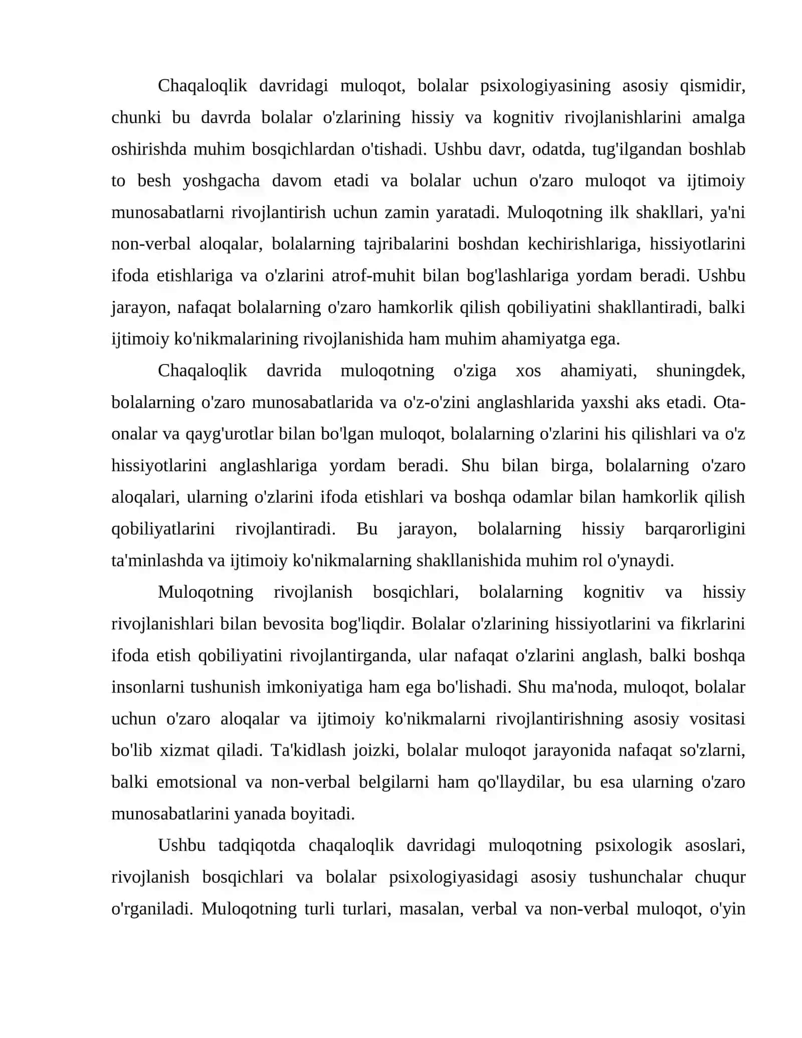Chaqaloqlik davridagi muloqot 2