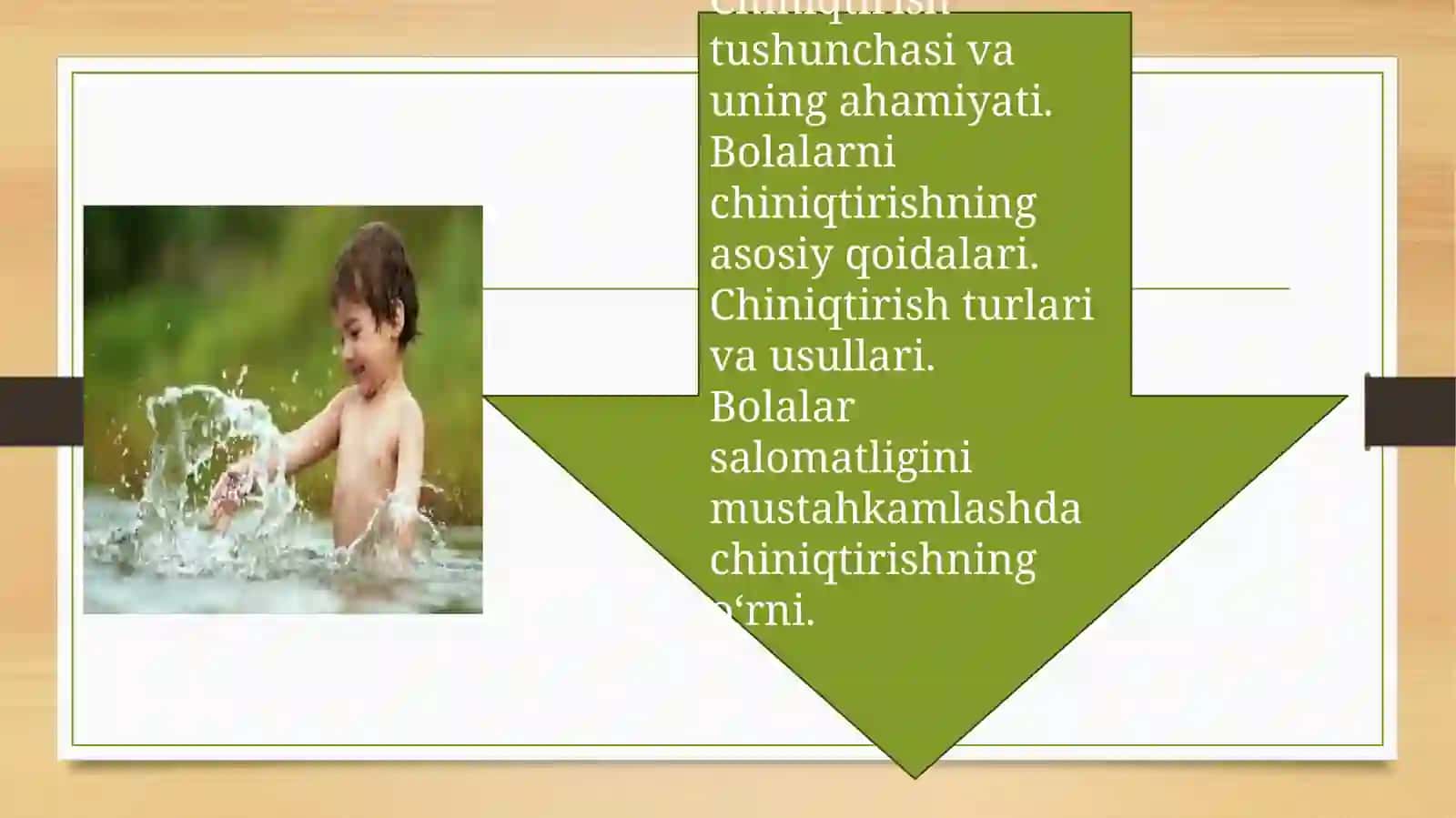 Chiniqtirish va bolalarni chiniqtirish turlari 2