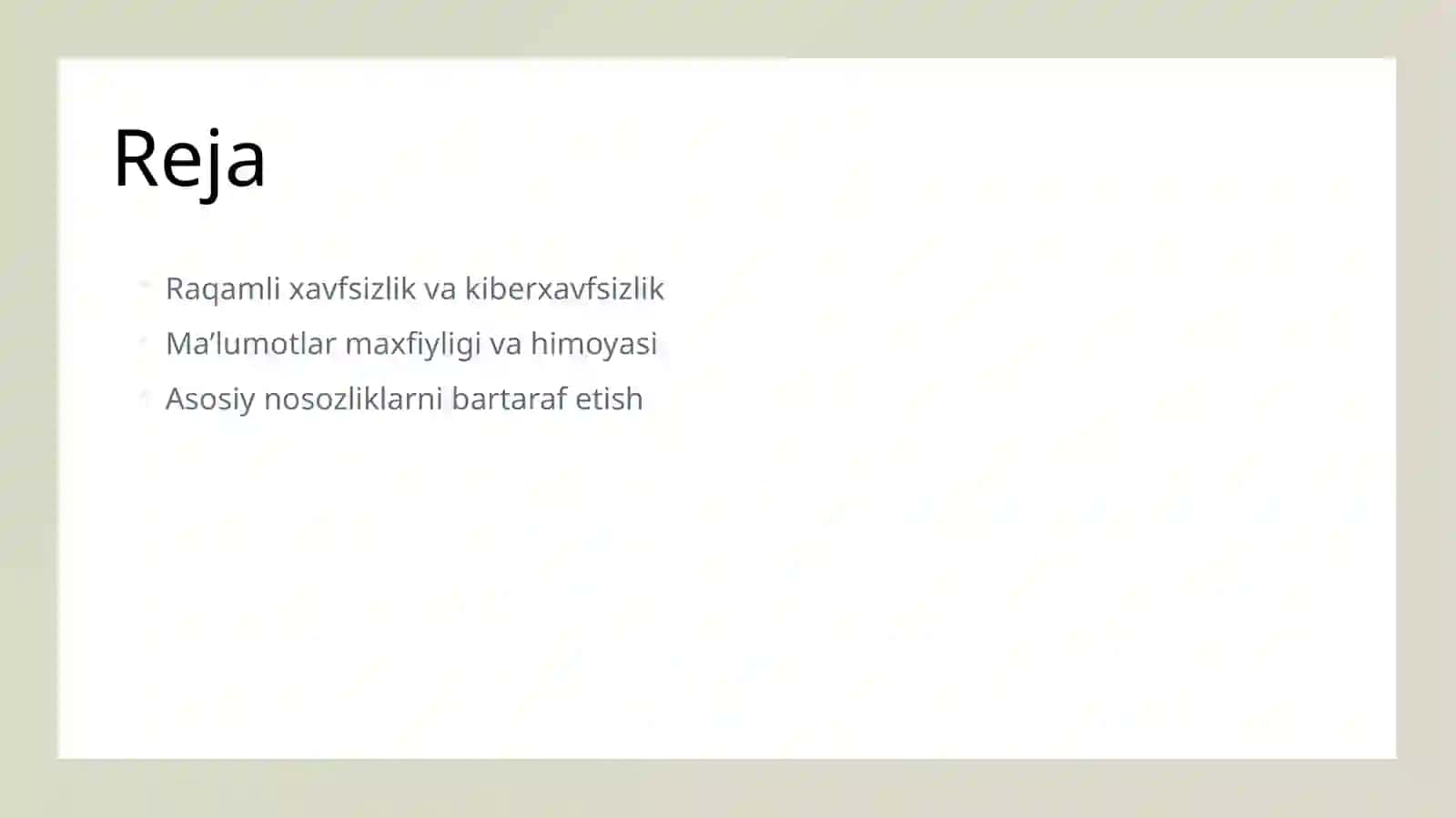 XAVFSIZLIK, XAVFSIZLIK VA NOSOZLIKLARNI BARTARAF ETISH 2
