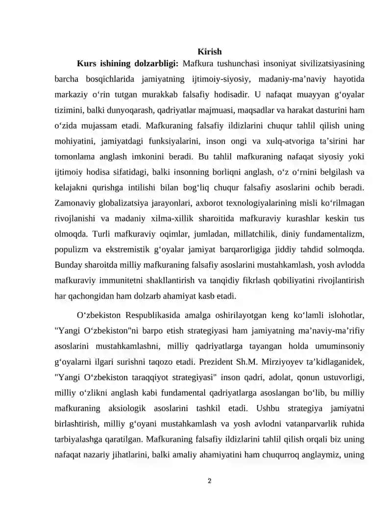 Mafkuraning falsafiy ildizlari tahlili 2
