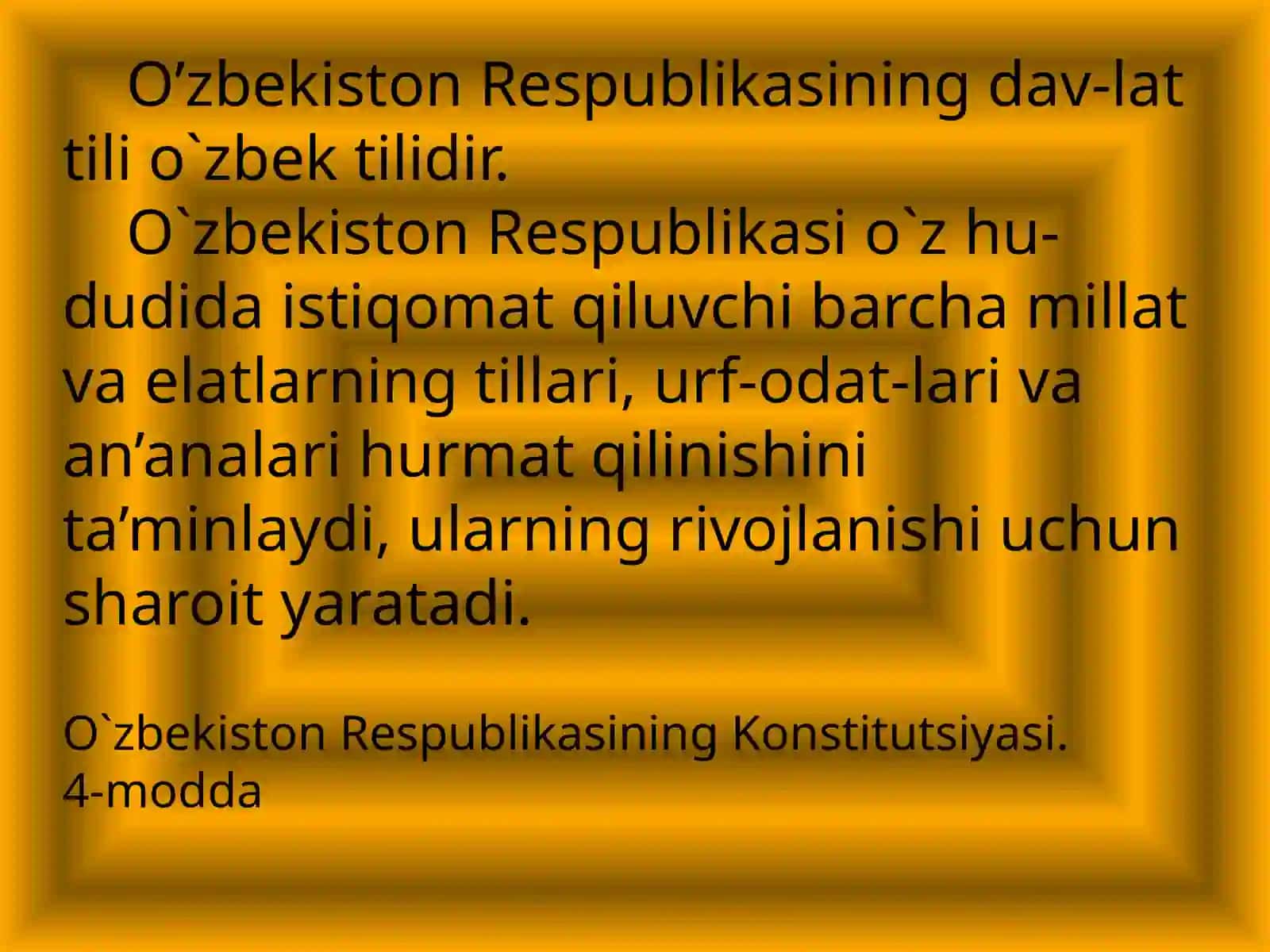 O’zbektiligadavlattilimaqomiberilgankun 2