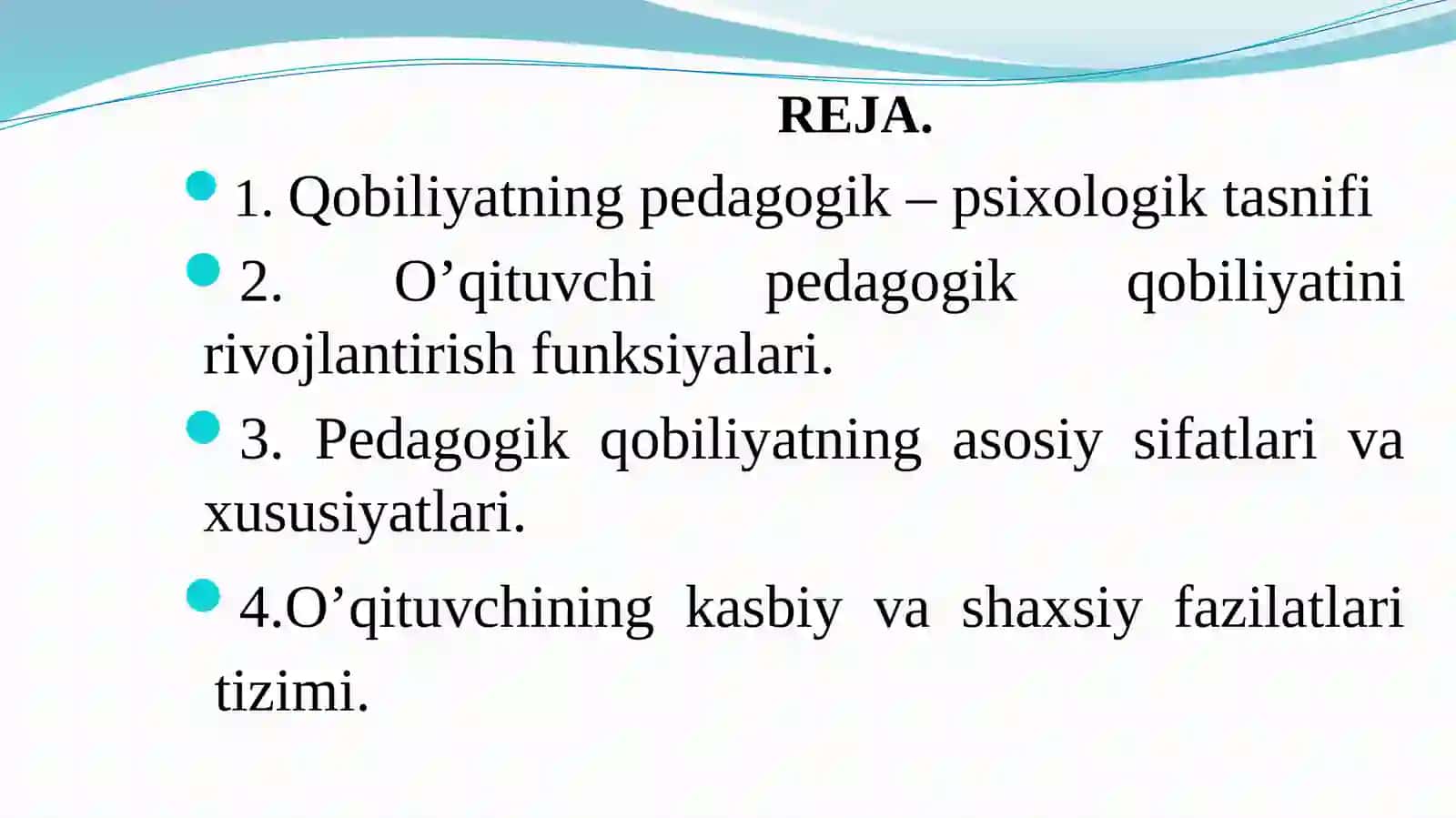 QOBILIYAT VAPEDAGOGIK QOBILIYATHAQIDA TUSHUNCHA. PEDAGOGIK QOBILIYATNING TURLARI VA TASNIFI 2