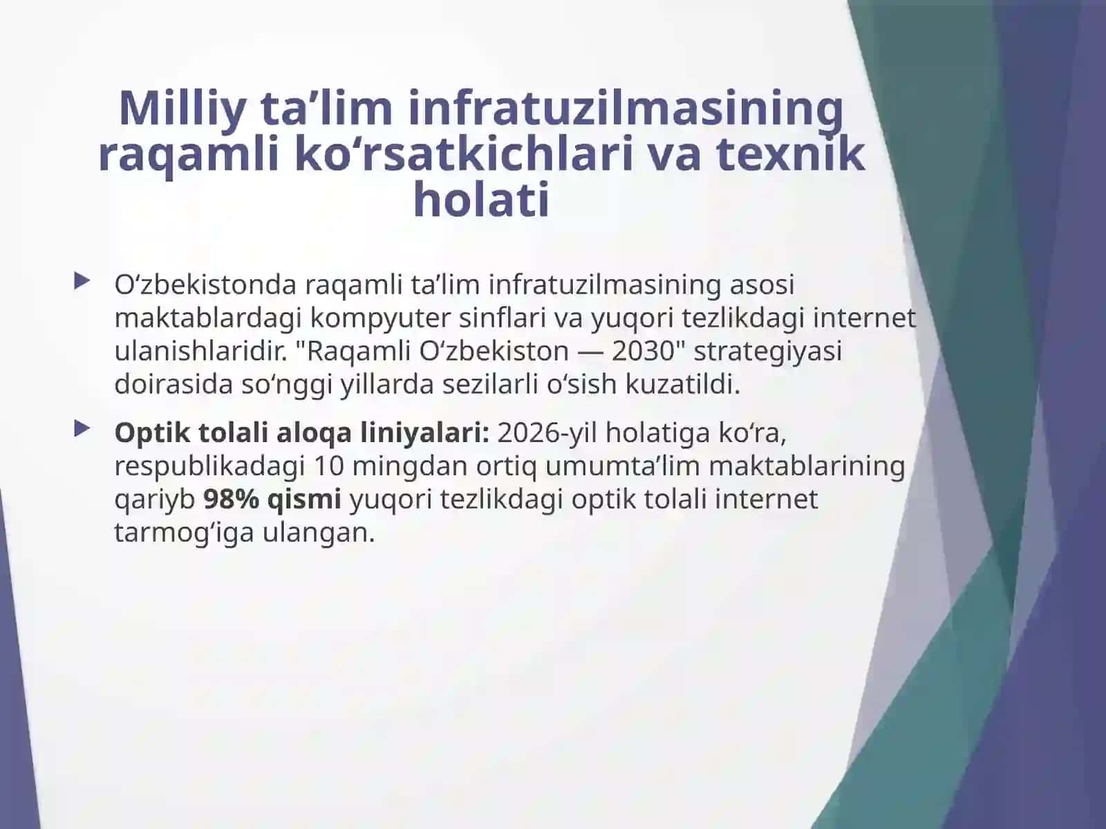 Talim tizimida raqamli iqtisodiyotni shakllantirish va rivojlanish tendensiyalari 2