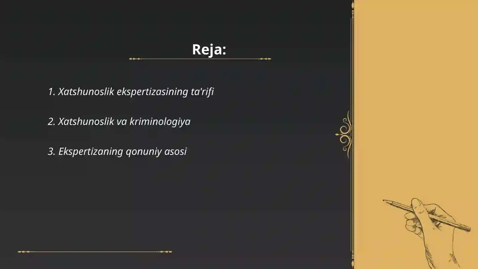 Xatshunoslik ekspertizasining umumiy qoidalari 2
