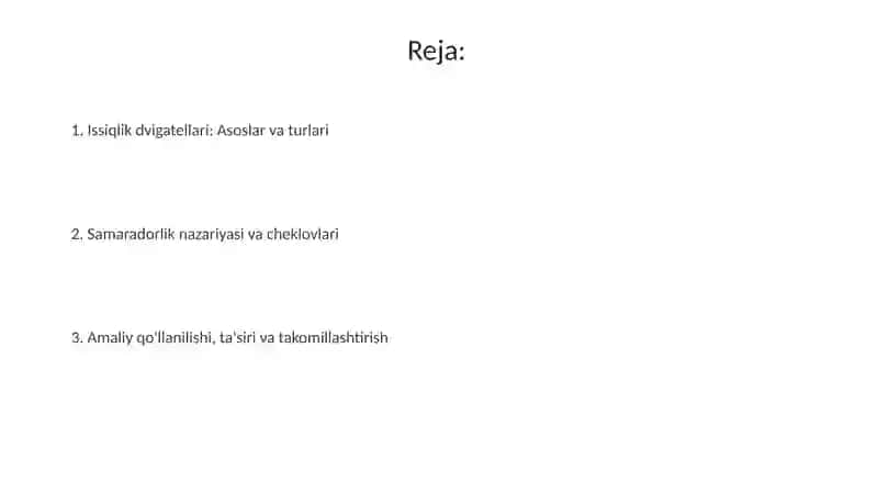 Issiqlik dvigatellari va ularning turlari 2