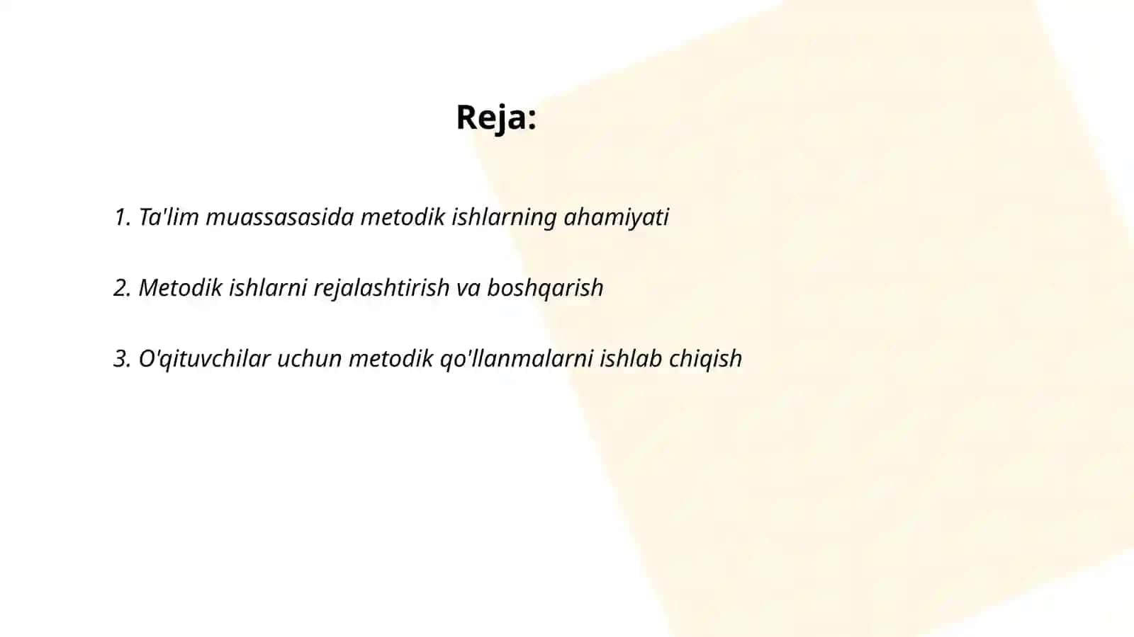 Ta'lim muassasasida metodik ishlarni tashkil etish 2