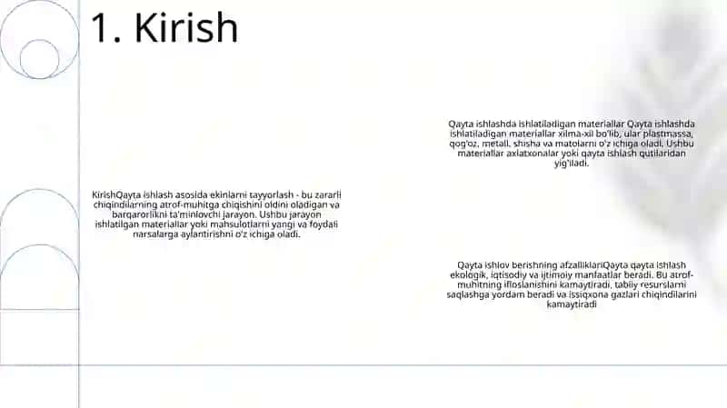 Qayta Ishlash Asosida Mahsulotlar Tayyorlash 2