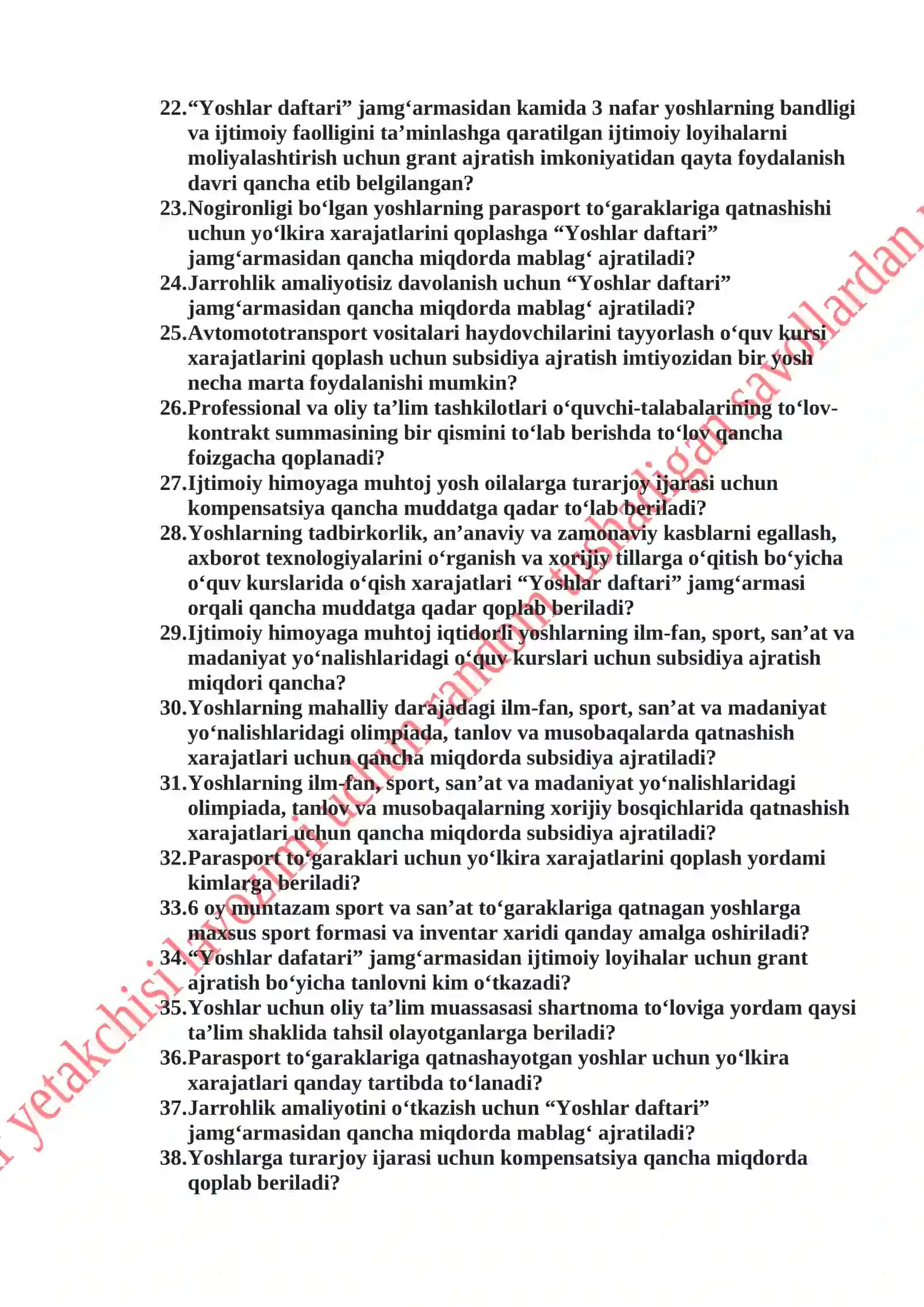 Yoshlarga oid davlat siyosati 2
