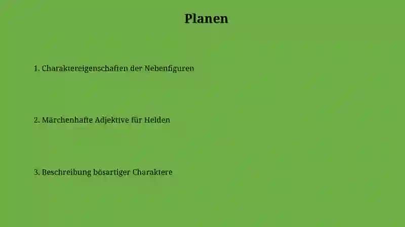 Charaktereigenschaften der Märchenfiguren 2