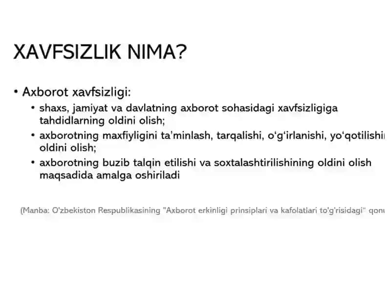 Axborot xavfsizligi 2