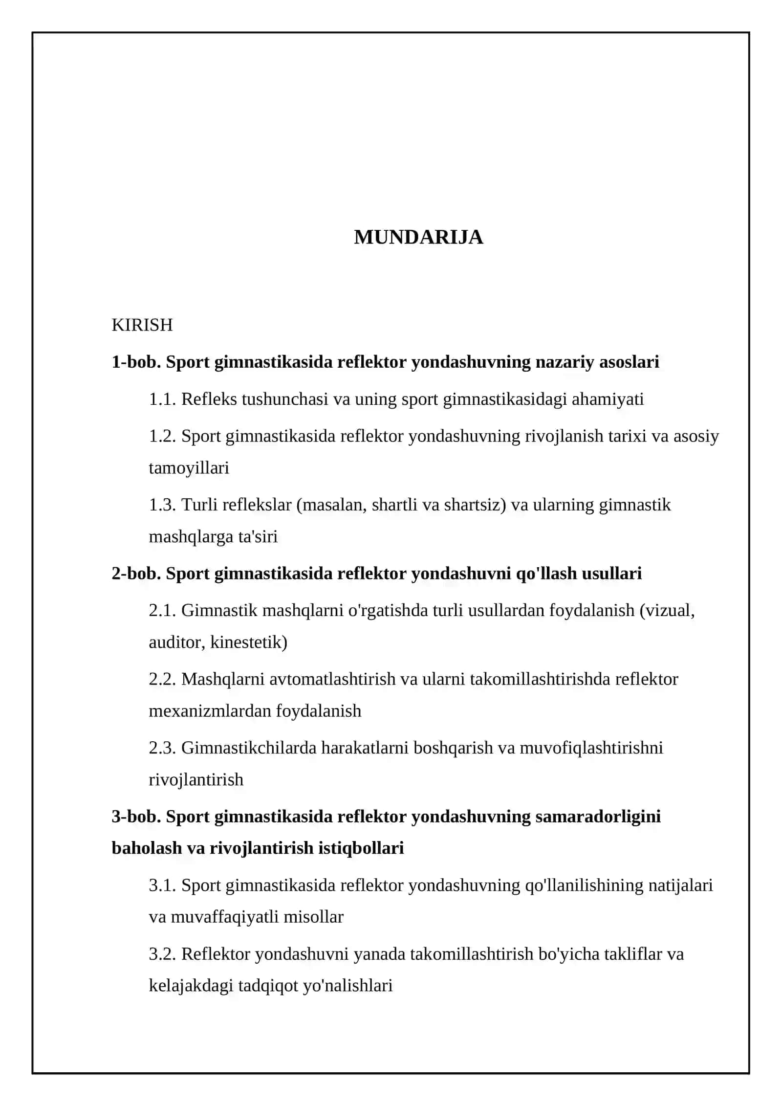 Sport gimnastikasida reflektor yondashuv 2