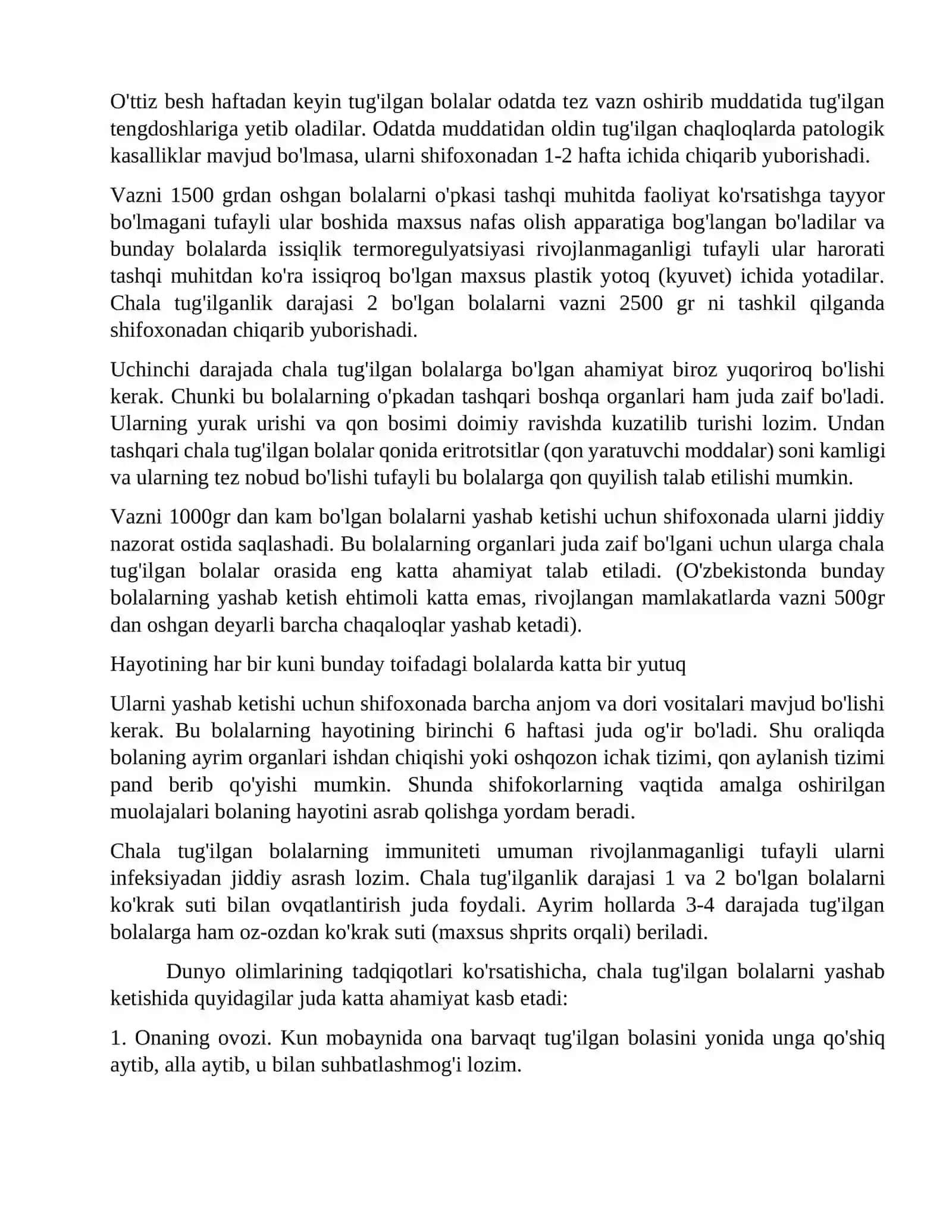 Muddatidan oldin tug'ilgan chaqaloq 2