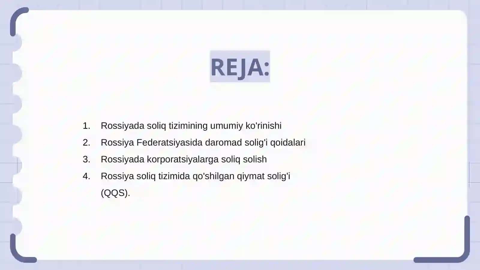 Rossiya Federatsiyasi soliq tizimi 2