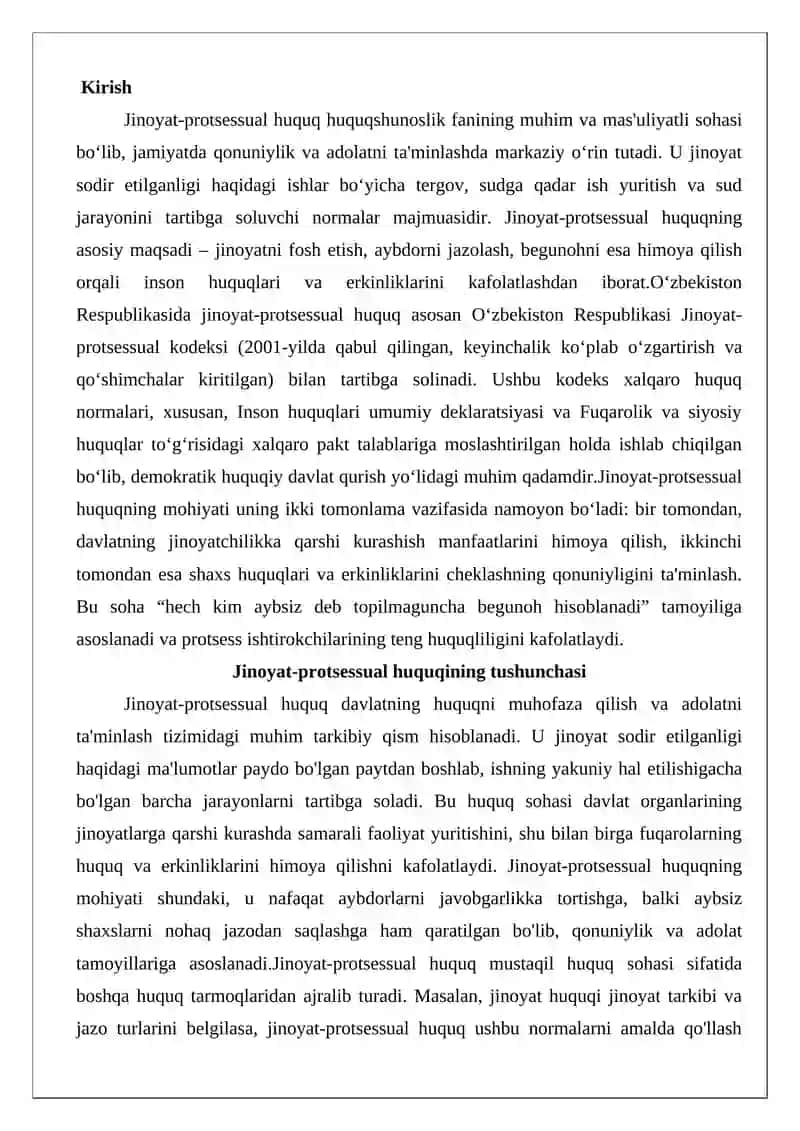 Jinoyat-protsessual huquqi tushunchasi va mohiyati 2