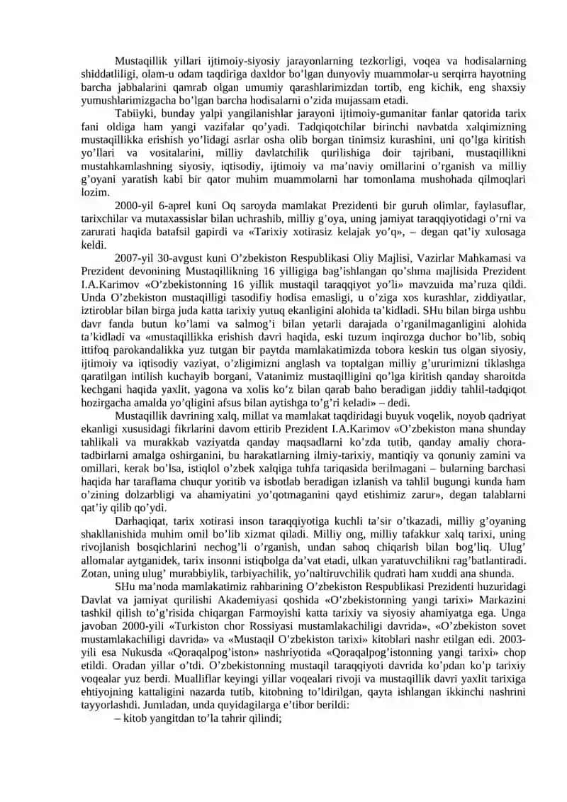 O’zbekistonning yangi tarixi 2