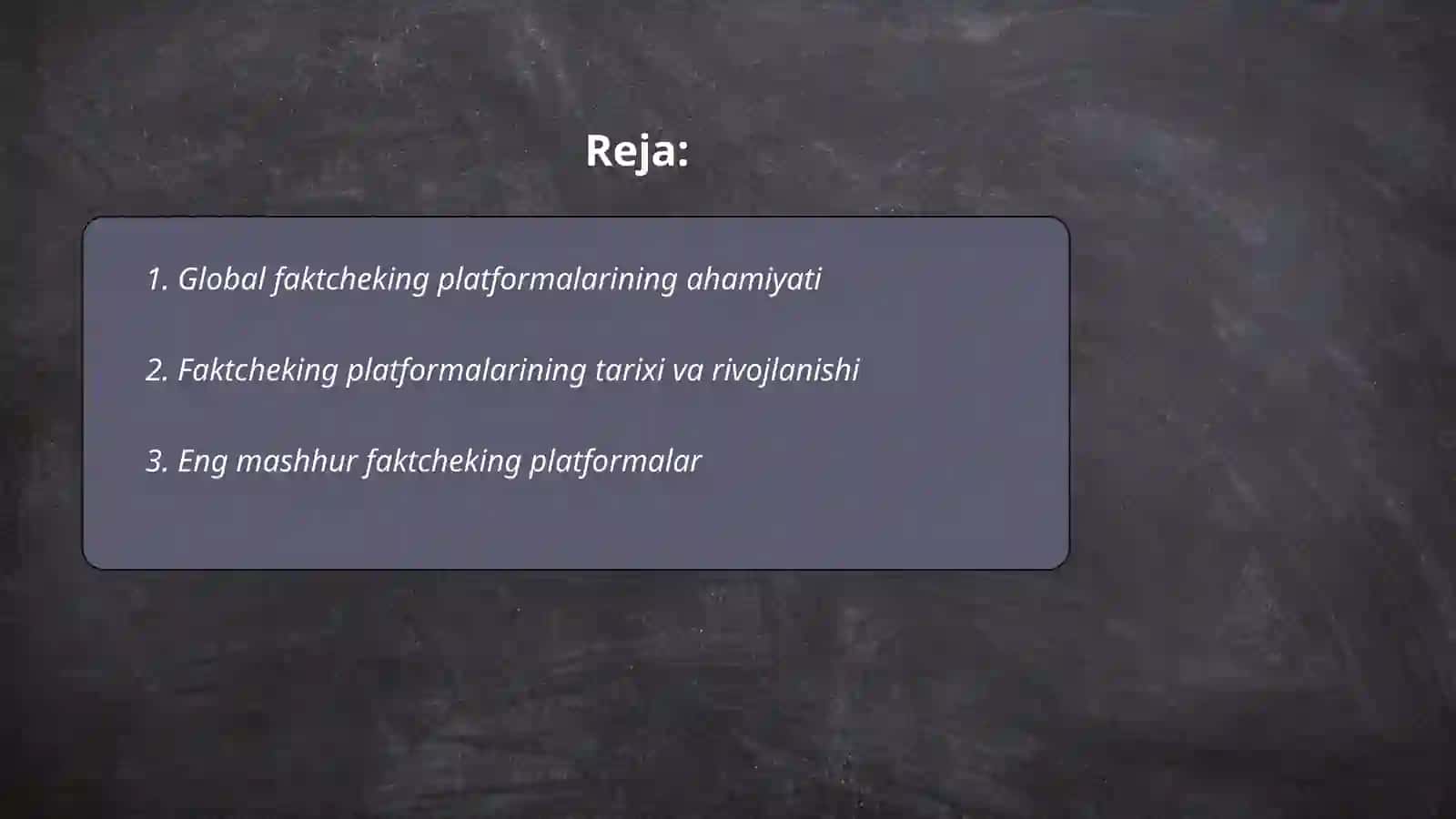 Global faktcheking platformalari va ulardan foydalanish 2