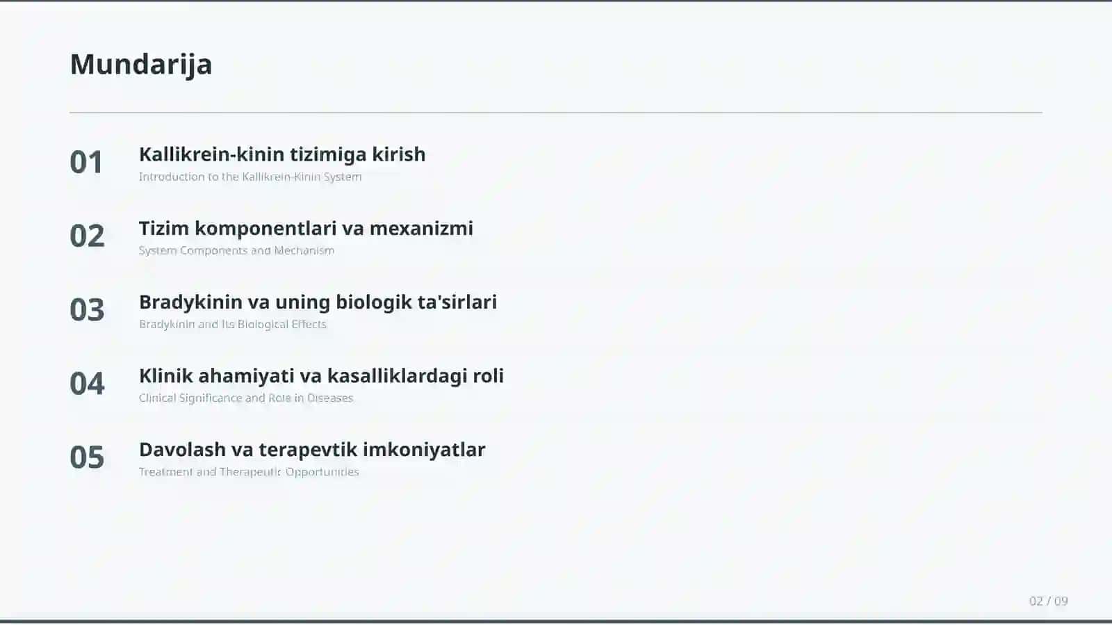 Kallikrein-kinin tizimi va uning klinik ahamiyati 2