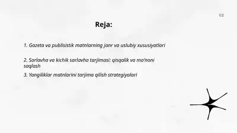 Gazeta va publisistik matnlar tarjimasi 2