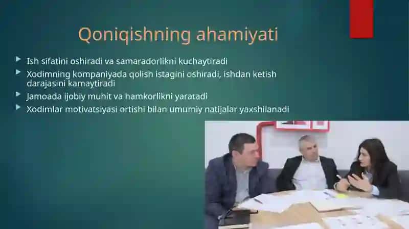 Xodimlarning ishga bo‘lgan qoniqishi ni o'shiring va tamoyillari 2