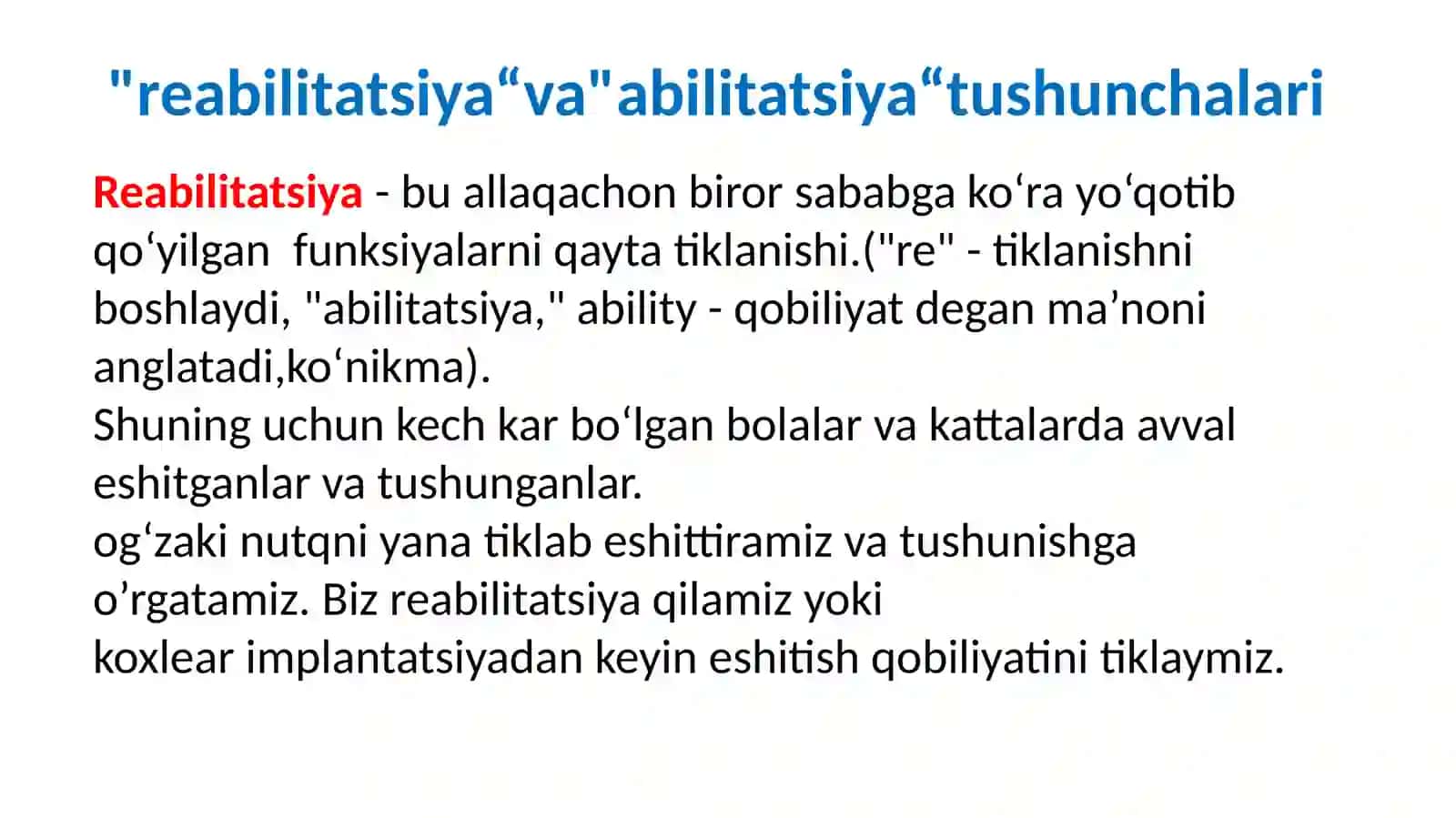 Bolalar bilan logopedik mashg'ulotlarni tashkil etish 2