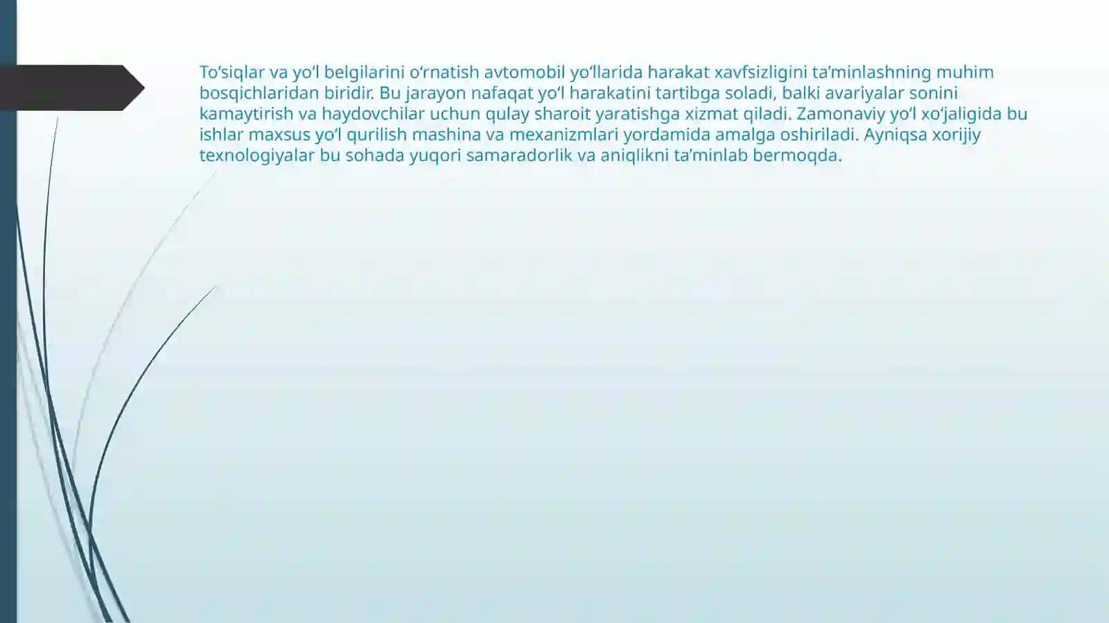 To‘siqlarni va yo‘l belgilarini o‘rnatishda qo‘llaniladigan yo‘l qurilish mashina va mexanizmlari (xorijiy texnologiyalar misolida) 2