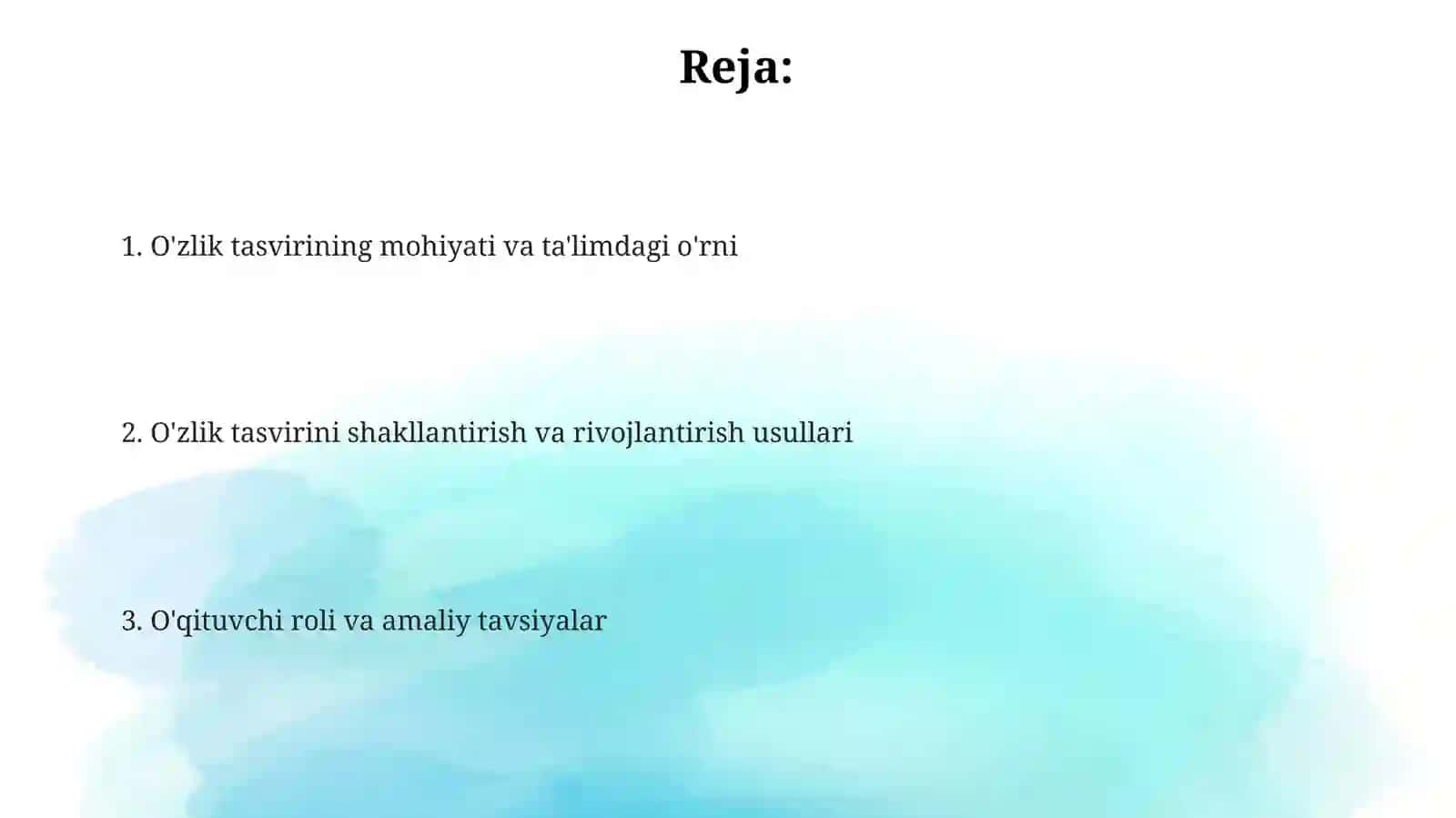 Trening jarayonida shaxsdagi "men" obraziga e'tibor qaratishning ahamiyati 2