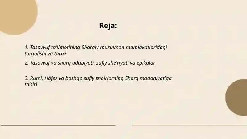 Tasavvuf ta'limotining sharq madaniyatiga ta'sir 2