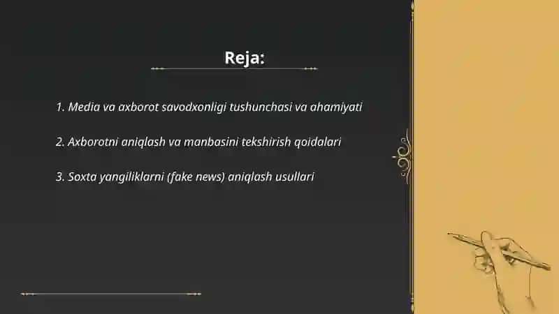 Media va axborot savodxonligi talablari va afzalliklari 2