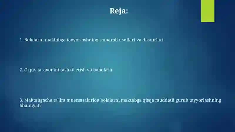 Bolalarni maktabga tayyorlash 2