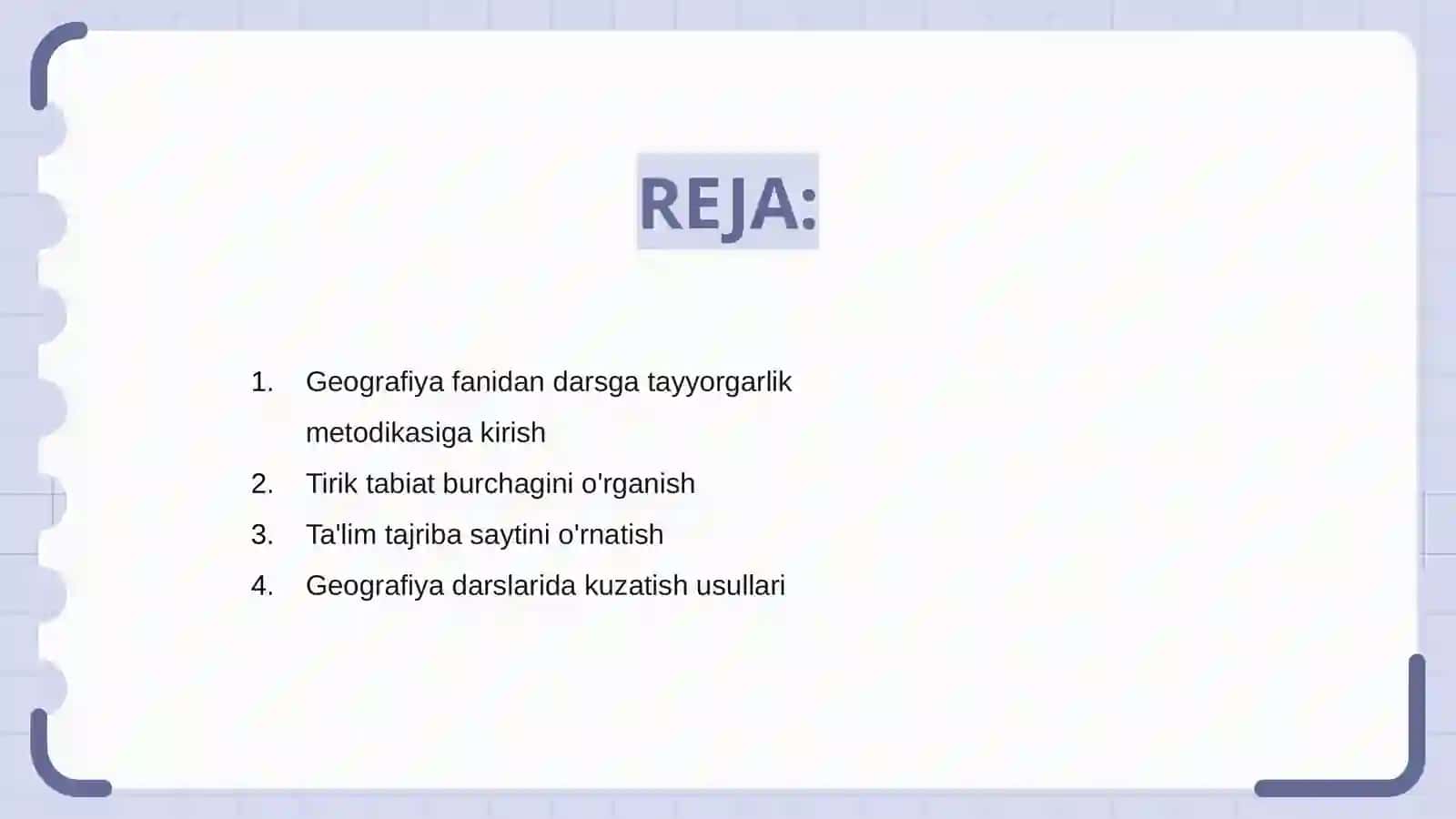 Joĝrofiya maydonchasi, tirik tabiat burchagi, òquv tajriba uchastkasida darslarni òzlastirish metodikasi. Kuzatish va tajribalarni tashkil etish usullarini òrganish 2