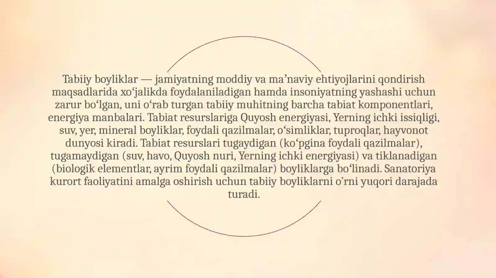 Tabiiy boyliklar sanatoriy-kurort faoliyati rivojlanishining asosi 2