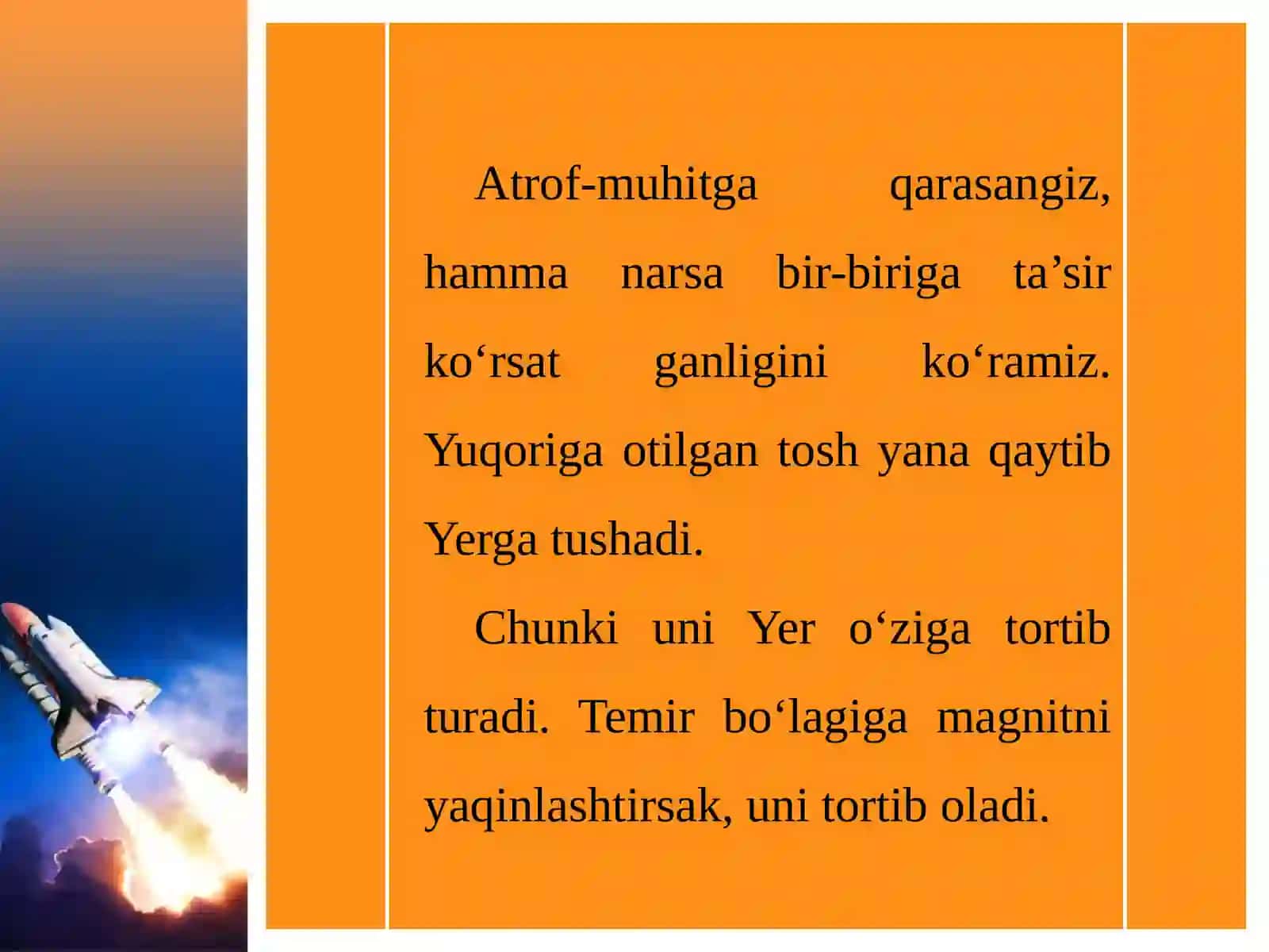 6-sinf Fizika fanidan Jismlarning o'zaro ta'siri dars taqdimoti 2