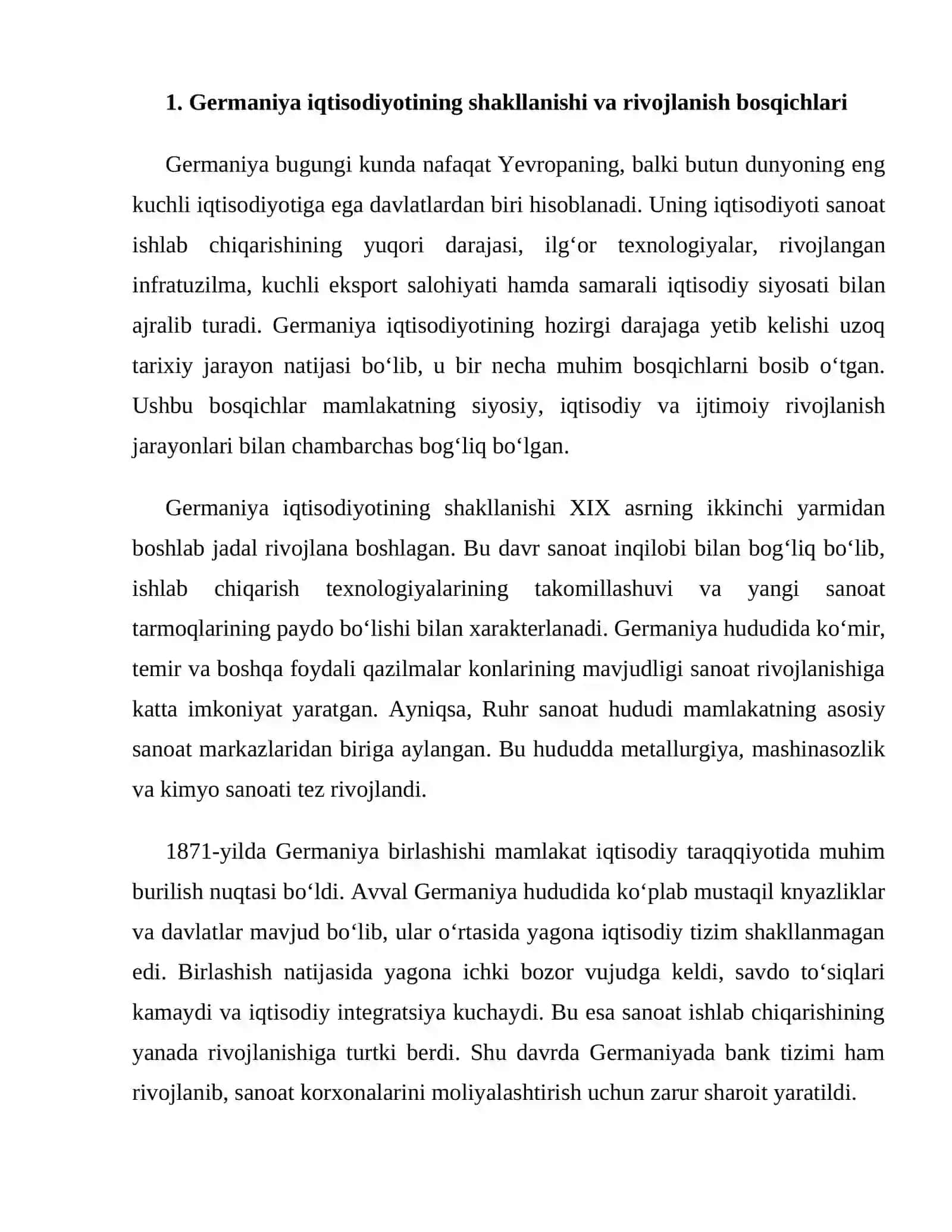 Germaniya iqtisodiyoti rivojlanishining xususiyatlari va unda soliq tizmining roli 2