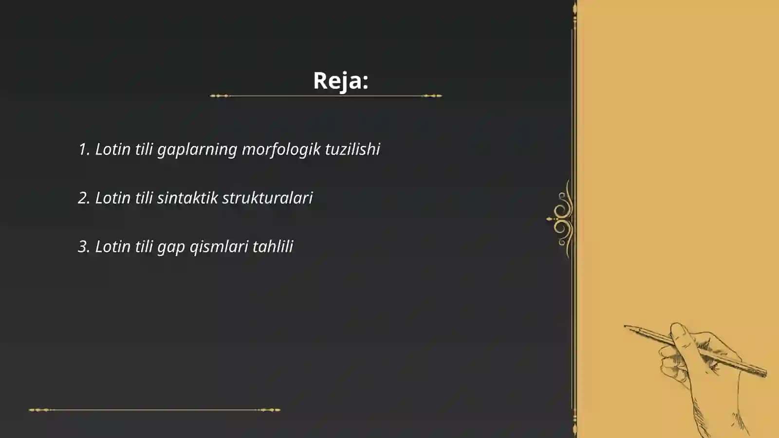 Lotin tili gaplarining strukturasi 2