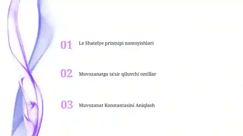 Kataliz.Kimyoviy muvozanatga oid tajribalar bajarish 2