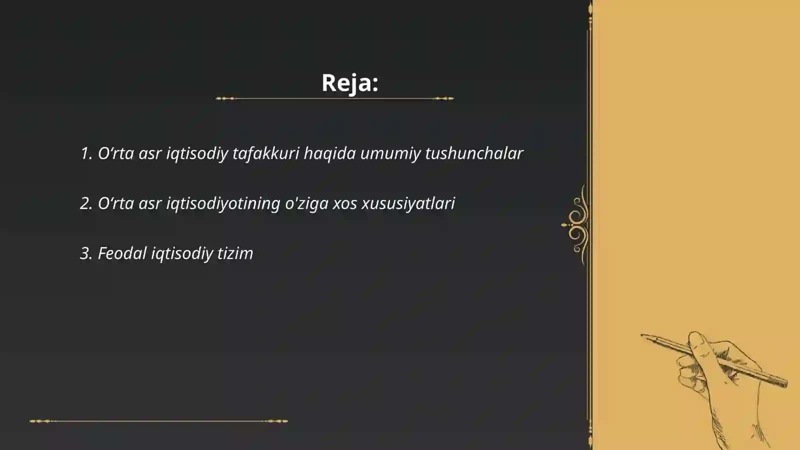 Oʻrta asr iqtisodiy tafakkuri 2