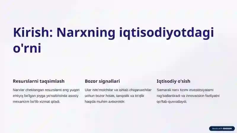 Narx mohiyati va shakllanish xususiyatlari 2