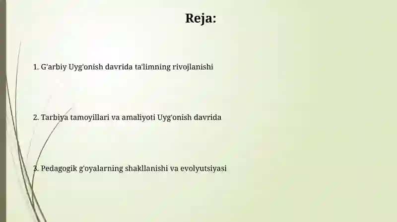 G'arbiy Uyg'onish davrida ta'limning rivojlanishi 2