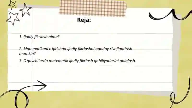 Matematikani o‘qitishda o‘quvchilarni ijodiy fikrlashha yo‘naltirish 2