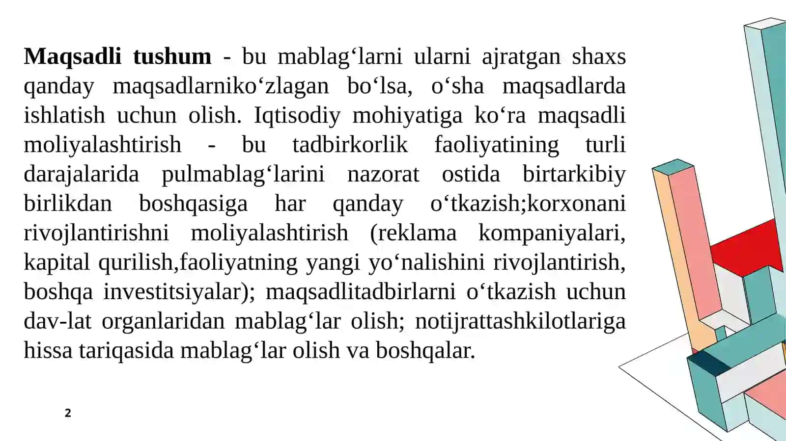 Maqsadli tushumlar hisobi 2