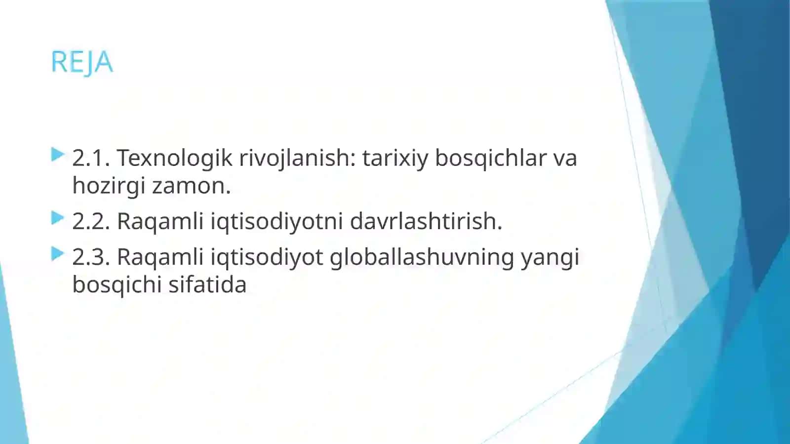 XIZMAT KO’RSATISH 2