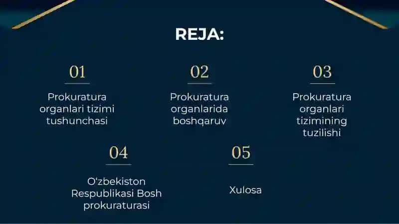 O’zbekiston Respublikasi Prokuratura organlari tizimi 2