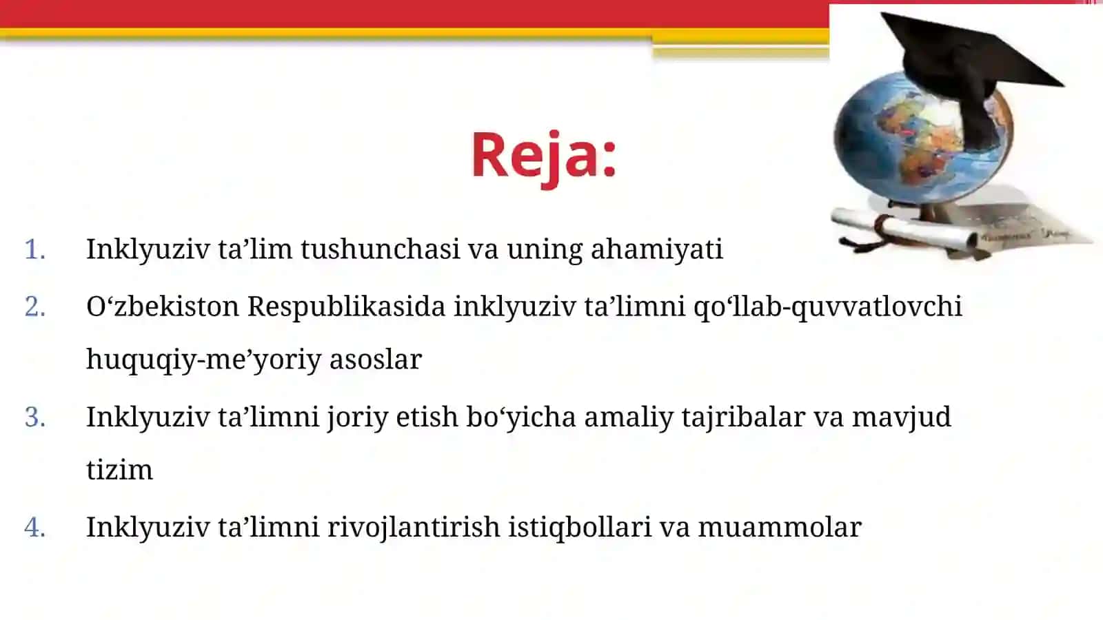 O’zbekiston Respublikasida inklyuziv ta’limni qo'llabquvvatlashning huquqiy asoslari va amaliy tajribalar 2