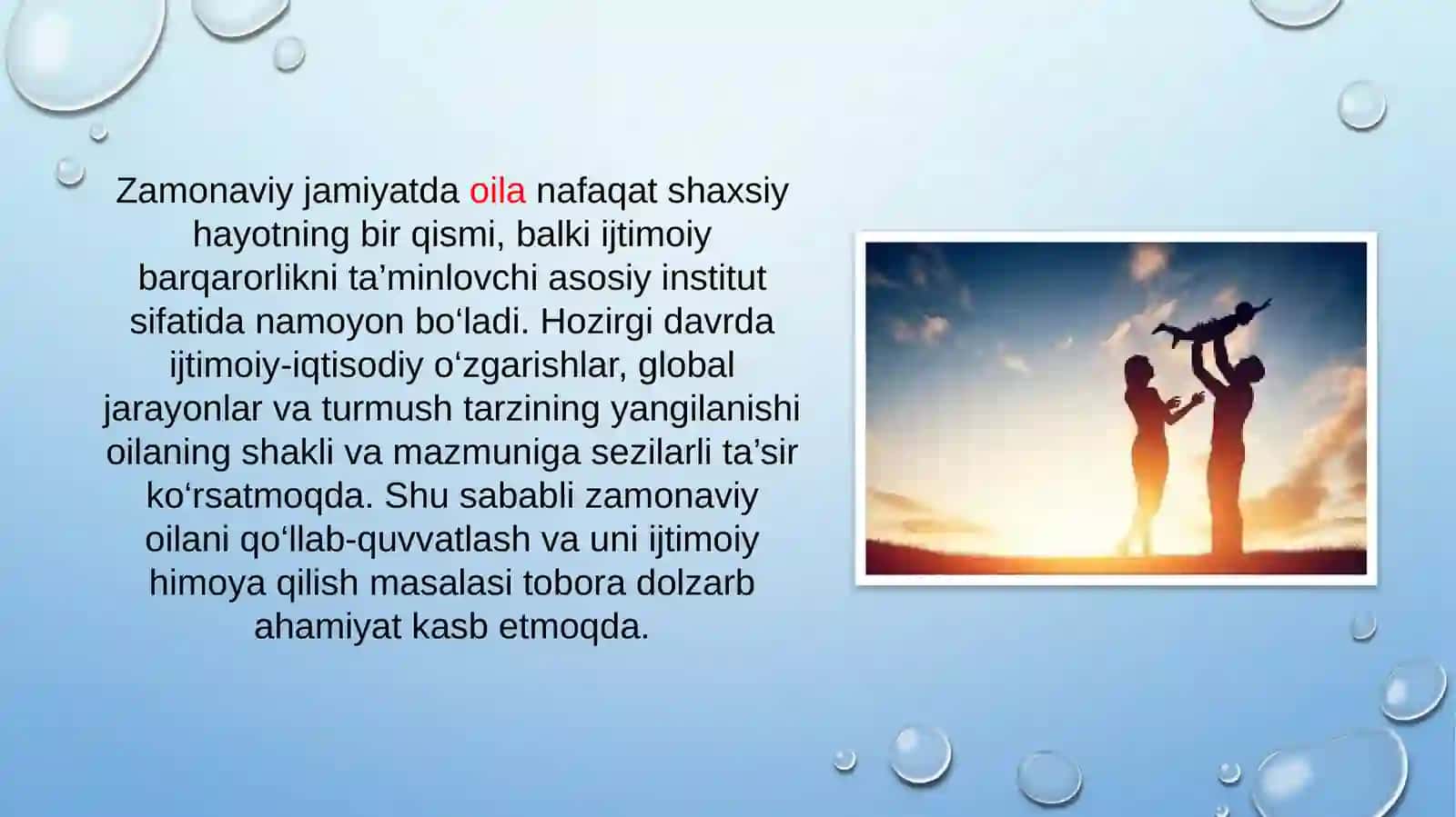 Zamonaviy oila va uning ijtimoiy himoyasining zaruriyati 2