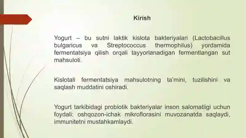 Sut mahsulotlarida probiotik mikroorganizmlar faolligini aniqlash 2