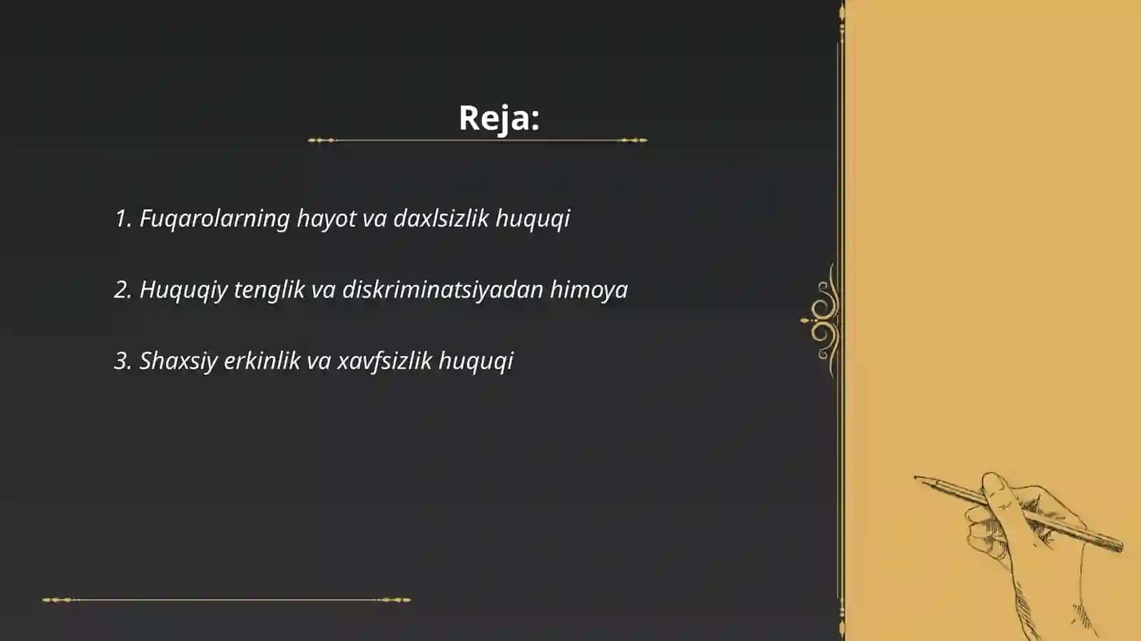 Fuqarolarning asosiy huquq va majburiyatlari 2