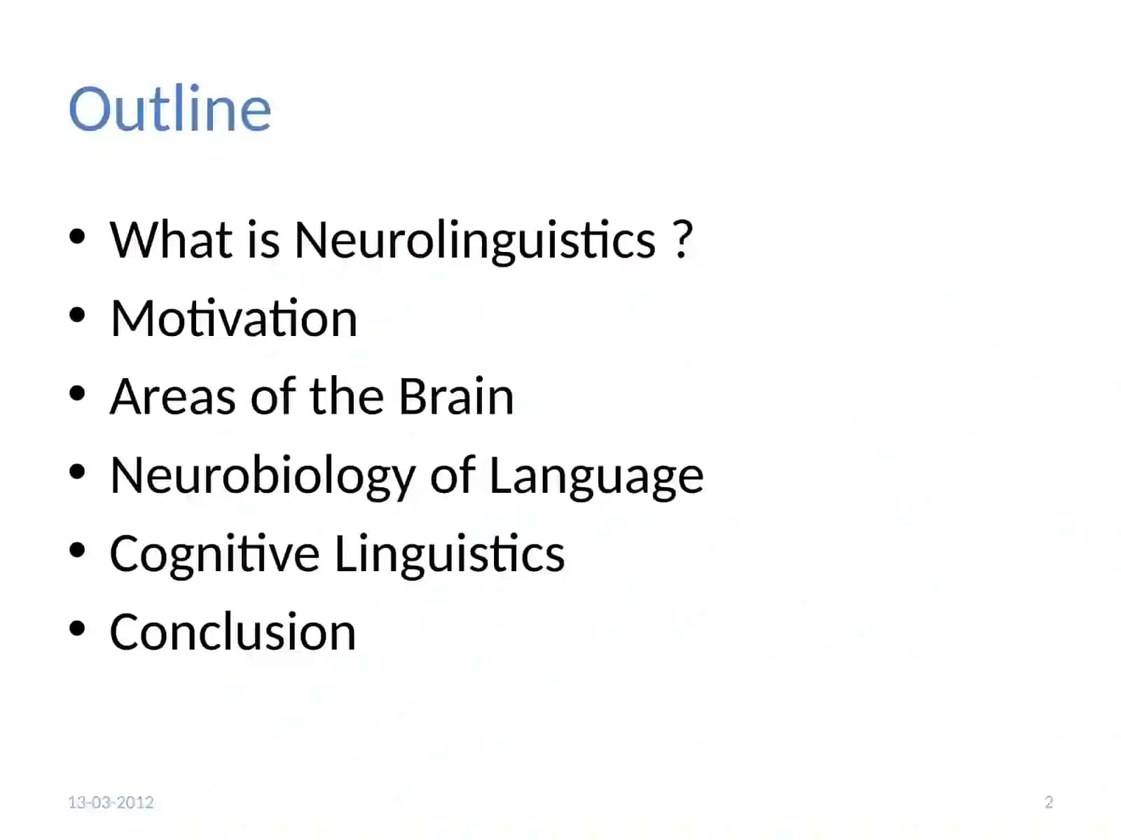 Neurolinguistics 2
