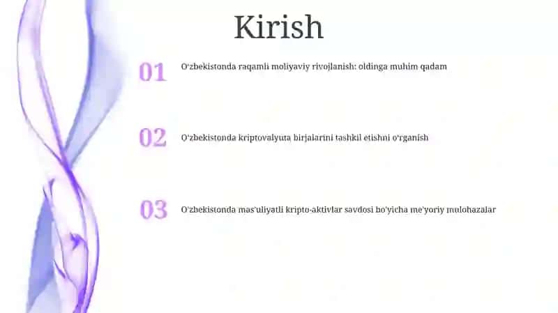 O'Zbekistonda Raqamli Moliyani Rivojlantirish Va Kripta-Birjalar Faoliyatini Tashkil Etish Masalalari 2